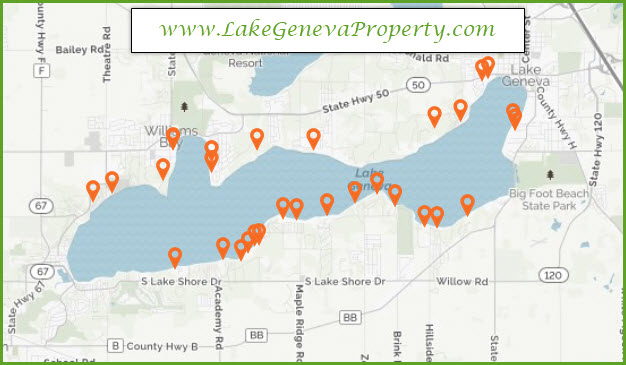 Lake Geneva Lakefront Property offers Lake Geneva lakefront property search